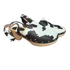 Free People Kaia cow hair clogs 39